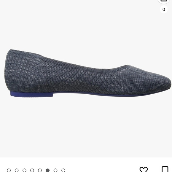 Hush Puppies Sadie Pointed ballet flats Navy Knit comfort shoes Sz 10 Wide - Picture 3 of 11